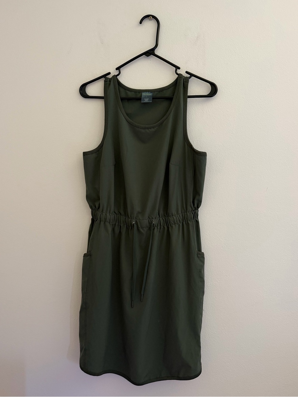 Olive Green Tek Gear Cinched Waist Dress